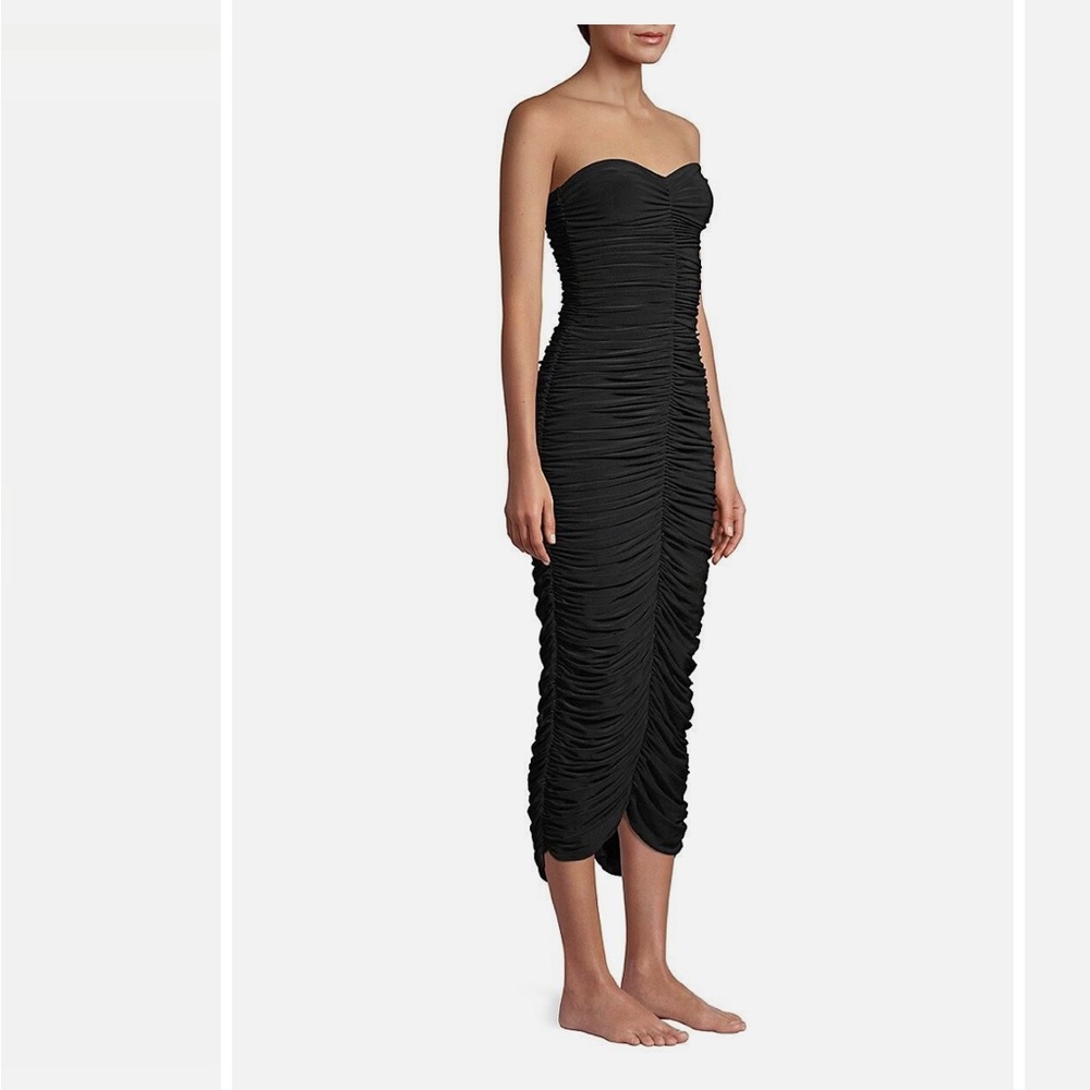 Norma Kamali Slinky sweetheart bodycon dress